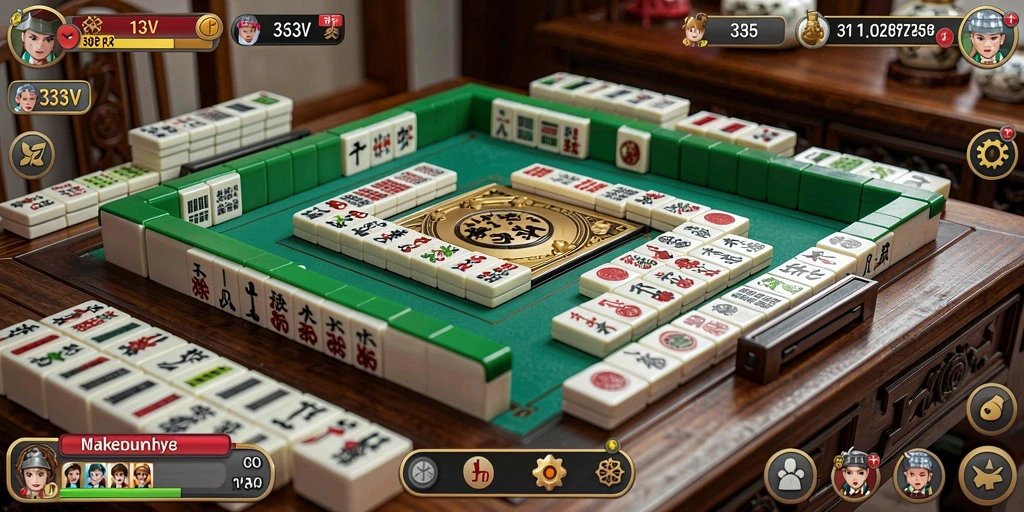 Tampilan gameplay seru dalam aplikasi Mahjong 333V.
