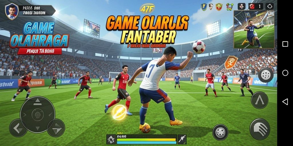 Gameplay 47F yang seru dan penuh aksi olahraga.
