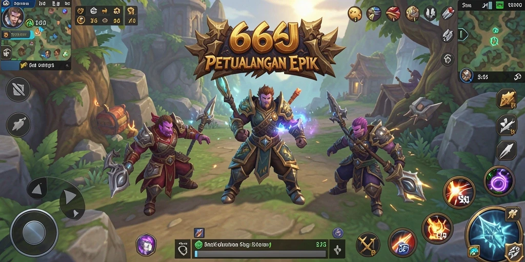 Tampilan gameplay RPG yang seru dan mendebarkan di 666J.