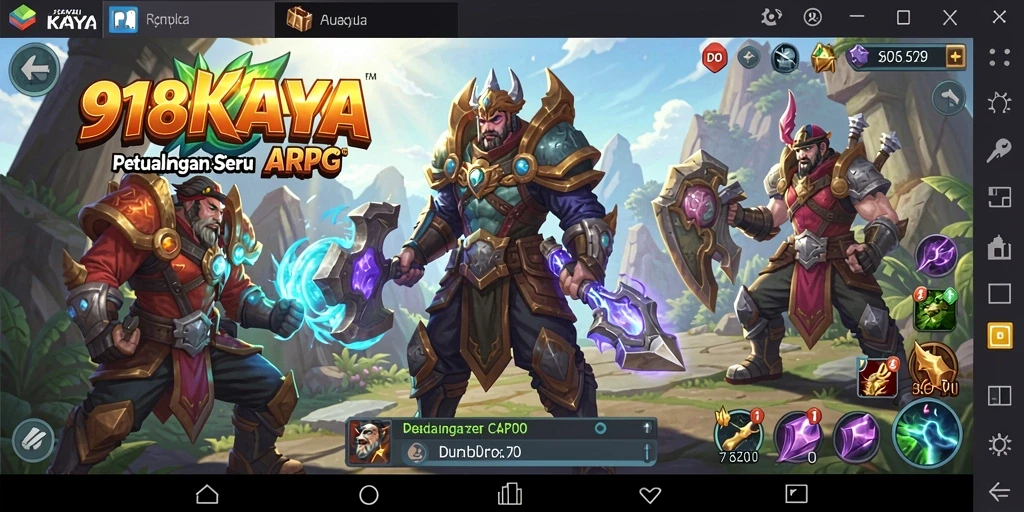 Screenshot menunjukkan aksi pertarungan intens dalam 918KAYA.