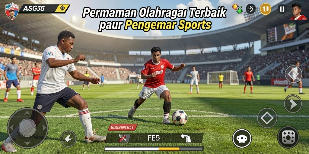 Tangkapan layar ASG55 menampilkan aksi seru dalam pertandingan olahraga.
