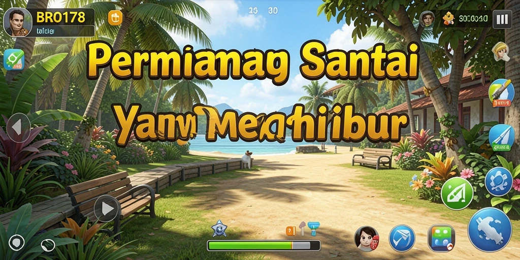 Tampilan menarik dari gameplay santai BRO178 yang penuh warna.