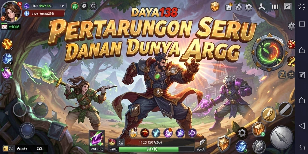 Screenshot utama gameplay DAYA138 menunjukkan aksi pertarungan epik.