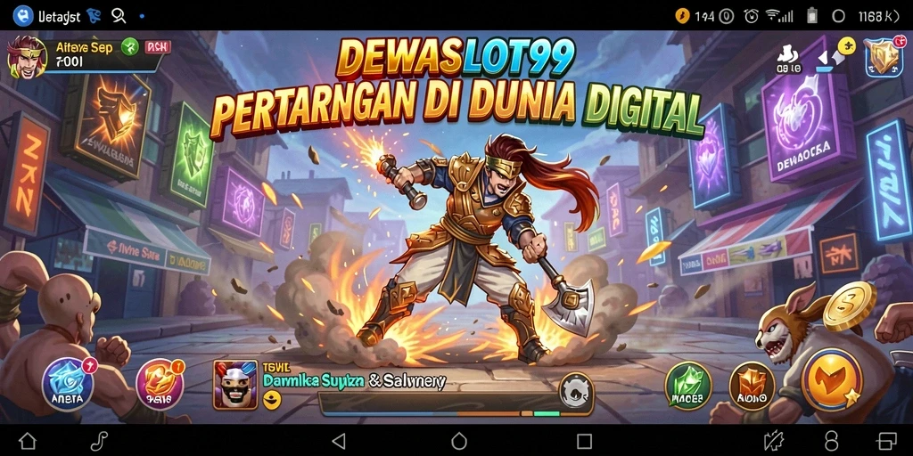 Tangkapan layar gameplay DEWASLOT99 menampilkan aksi pertarungan yang dinamis.