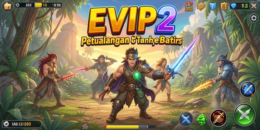 Screenshot gameplay EVIP2 menunjukkan petualangan yang mendebarkan.