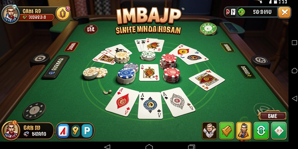 Screenshot permainan Gaple seru di IMBAJP dengan antarmuka yang menarik.