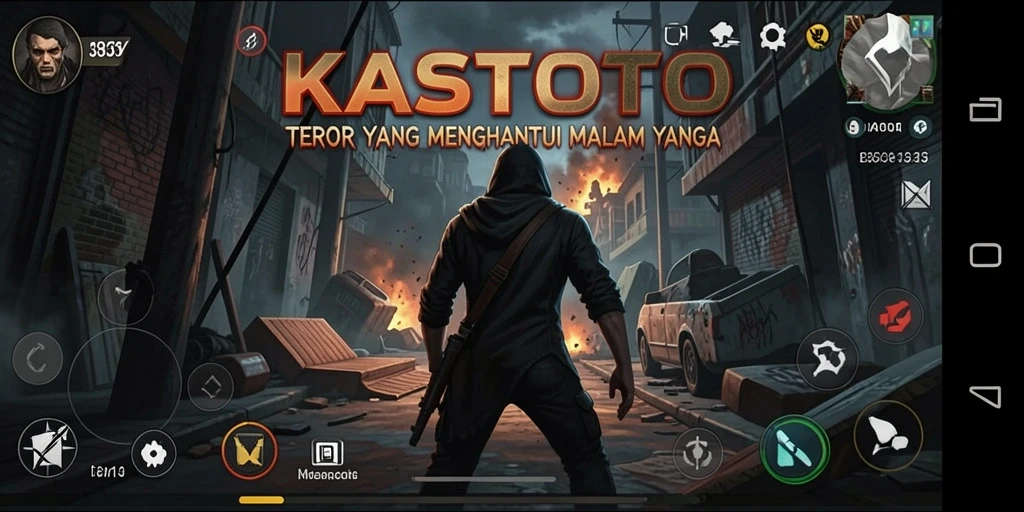 Tampilan gameplay KASTOTO yang mendebarkan dan mencekam.