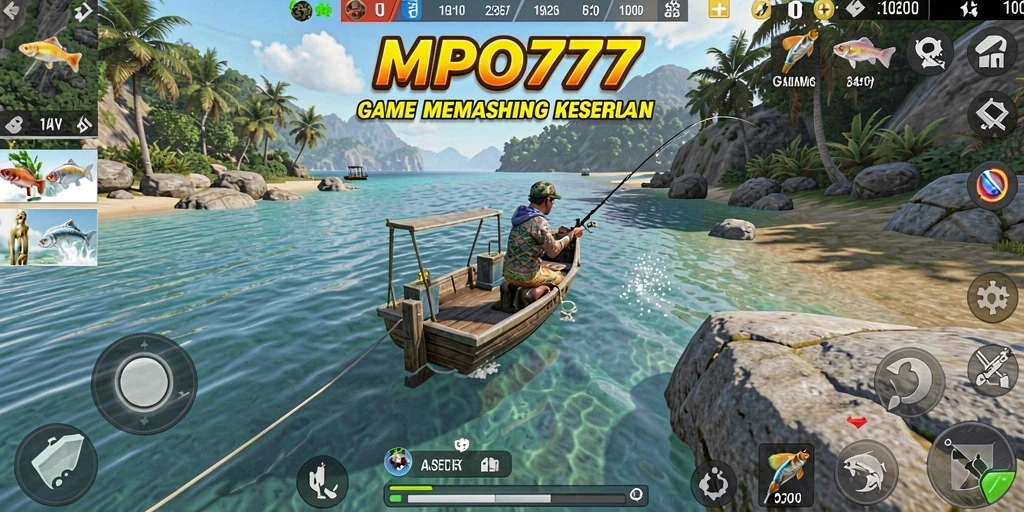 Tampilan gameplay MPO777 dengan aksi menangkap ikan yang menantang.
