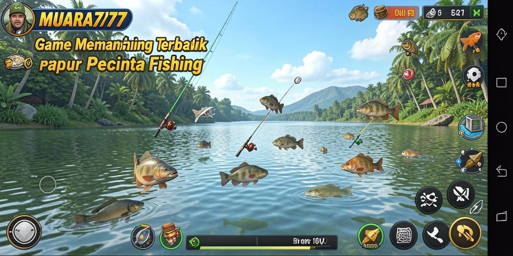 Tampilan gameplay seru dalam MUARA777 yang menampilkan pengalaman memancing yang menggembirakan.