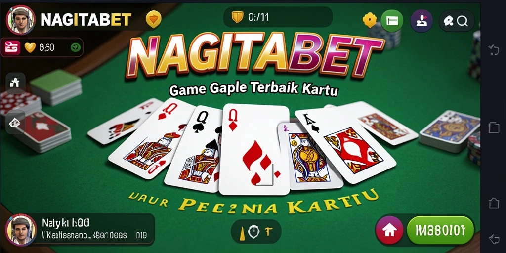 Tampilan gameplay NAGITABET yang menarik saat bermain Gaple.