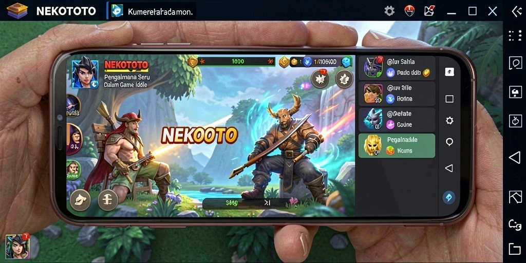 Tangkapan layar gameplay NEKOTOTO menampilkan kucing-kucing lucu berinteraksi.