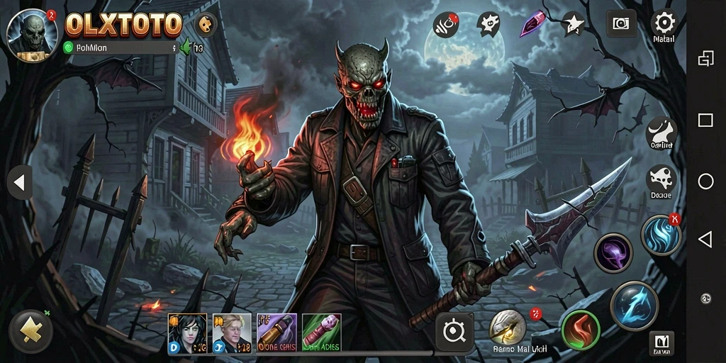 Screenshot gameplay <strong>OLXTOTO</strong> menampilkan suasana horor yang menegangkan.