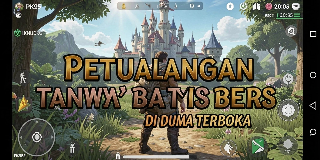 Screenshot gameplay PK95 dengan petualangan seru di dunia terbuka.