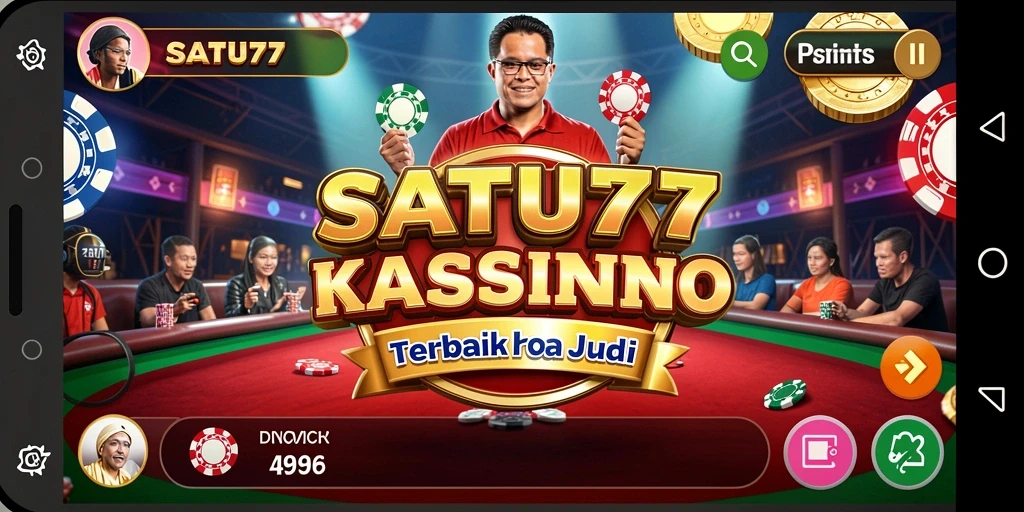 Screenshot utama SATU77 menampilkan gameplay Kasino yang mengasyikkan.