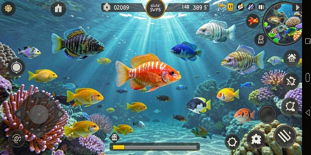 Tangkapan layar utama gameplay Tembak Ikan SVIP5.
