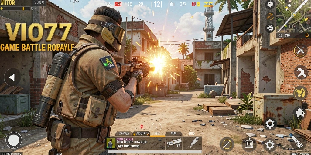 Tampilan gameplay seru dari VIO77 di arena Battle Royale.